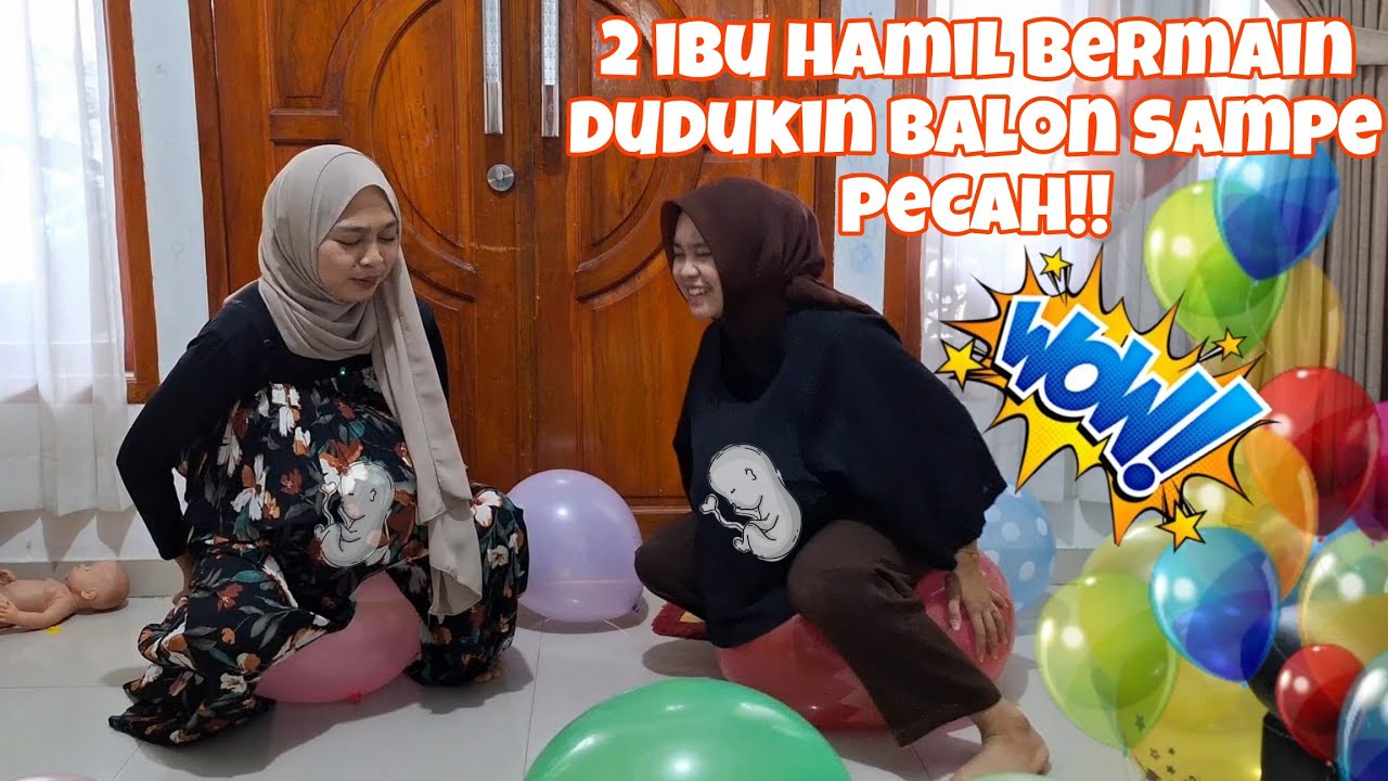 DRAMA PARODI LUCU// CANDAAN IBU HAMIL DUDUKIN BALON SAMPAI MELETUS