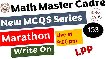Math Master Cadre | LPP | Most Important MCQs | Ch-15 | New Classes #mastercadre