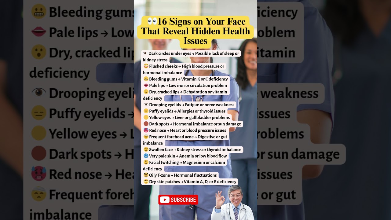 👀 16 Signs on Your Face That Reveal Hidden Health Issues