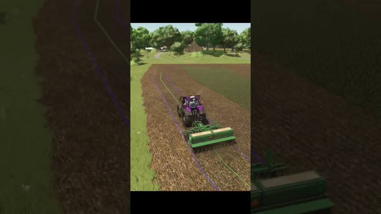 FS25 End of Summer Wheat Drilling using GPS. Valtra S drilling, John Deere 3650 cultivating.