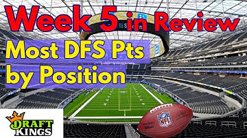 Week 5 NFL DFS in review - Top players by position