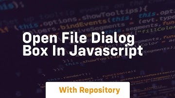 open file dialog box in javascript