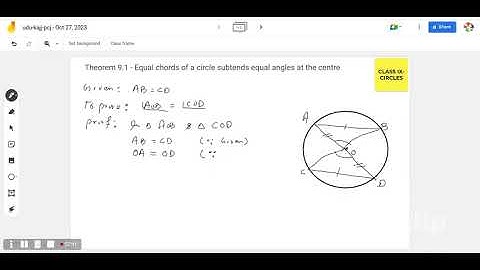 Circles class IX Theorem 9.1 and 9.2 I Equal chords I Equal Angles I #theorem #Circles #mathematics