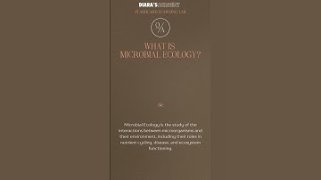 What is Microbial Ecology @Diarasacademy