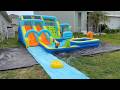 Inflatable Water Park with Dual Water Slides - Roygym 16.4FT
