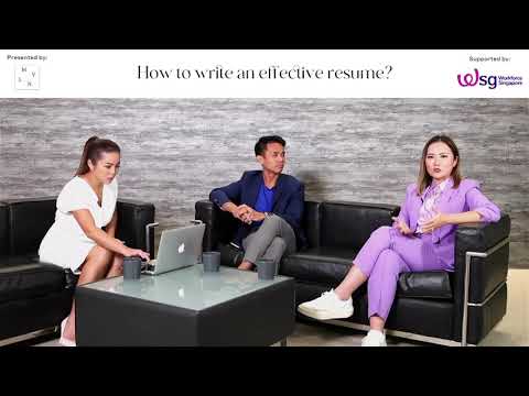 Workforce Singapore (WSG) X HTS How To Write An Effective Resume