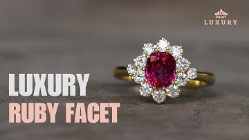 Siêu phẩm Nhẫn nữ Ruby facet Luxury kết full kim cương vẻ đẹp hoàn mỹ - IRUBY