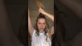 Quick and easy hair blow out #hair #hairtutorial