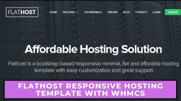 FlatHost Responsive Hosting Template with WHMCS best-hosting WordPress theme 100% GPL theme download