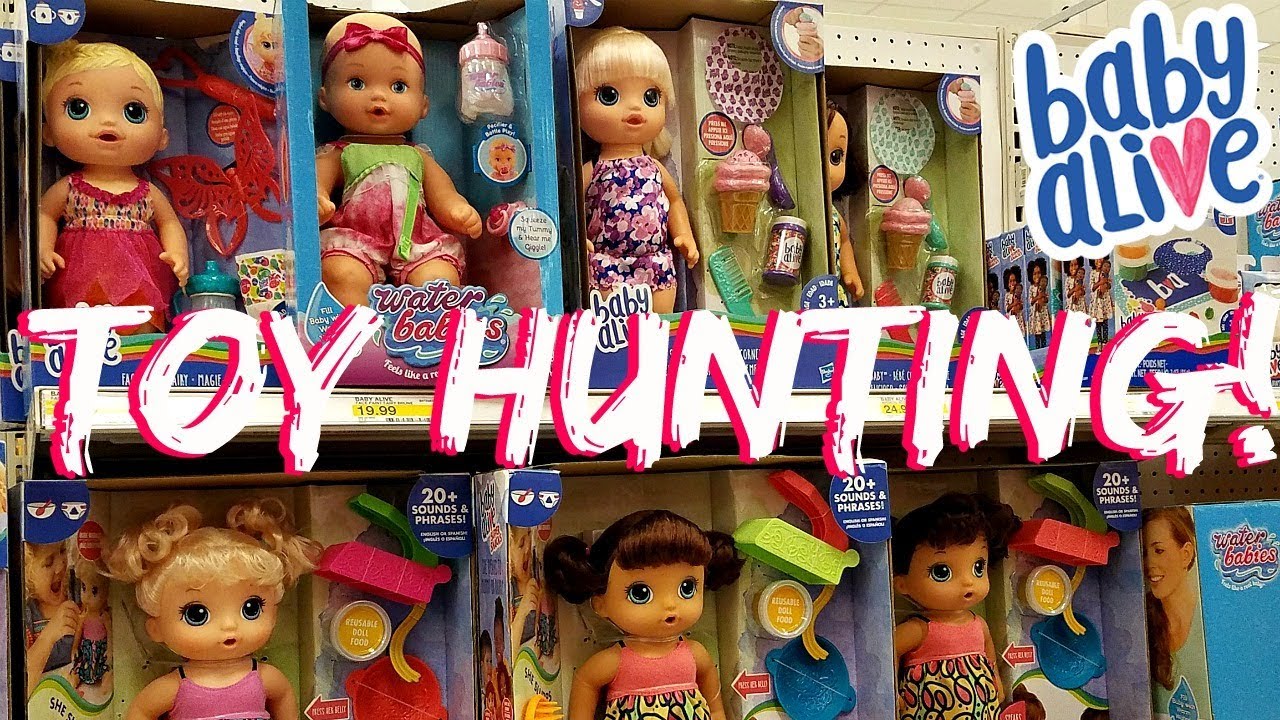 Target DOLL HUNT BABY ALIVE , CABBAGE PATCH KIDS, BOTTLE SQUAD 2017