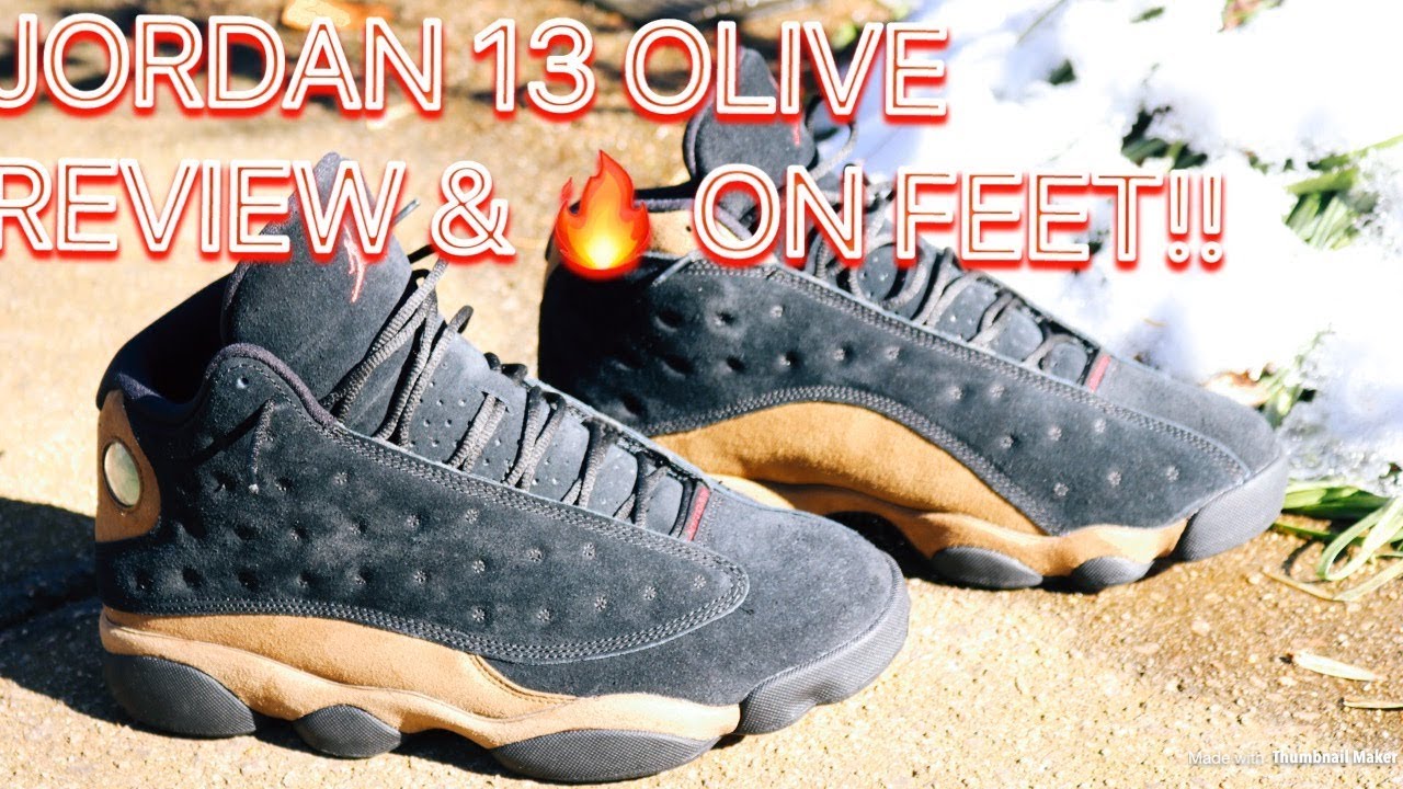 olive 13s on feet