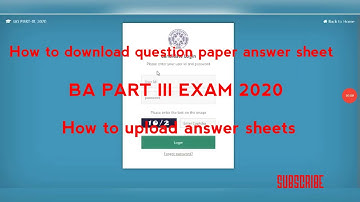 B.A Semester III and V Candidate login@Download Question Paper/Answer sheet and upload Answer Sheets