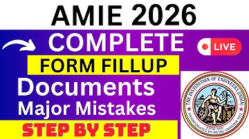 AMIE 2026 Application Form - AMIE Registration 2026| How To Fill AMIE 2026 Application Form
