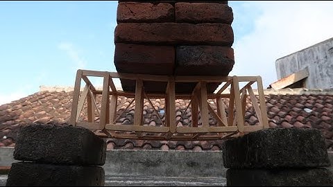 How to make a truss bridge with popsicle sticks & testing it