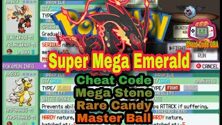 Cheat Code MEGA Stone Rare Candy and Master Ball Pokemon Super Mega Emerald GBA