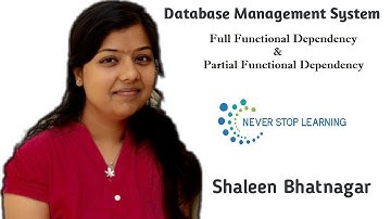 Full Functional Dependency and Partial Functional Dependency in DBMS