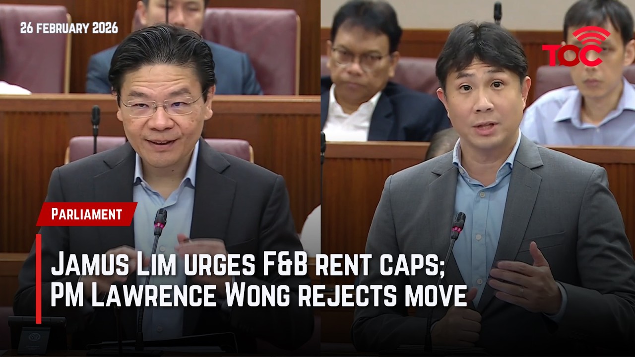 Jamus Lim urges F&B rent caps; PM Lawrence Wong rejects move