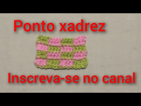 Ponto Xadrez de Crochê #tutorial #crochet #croche #crochettiktok #howt