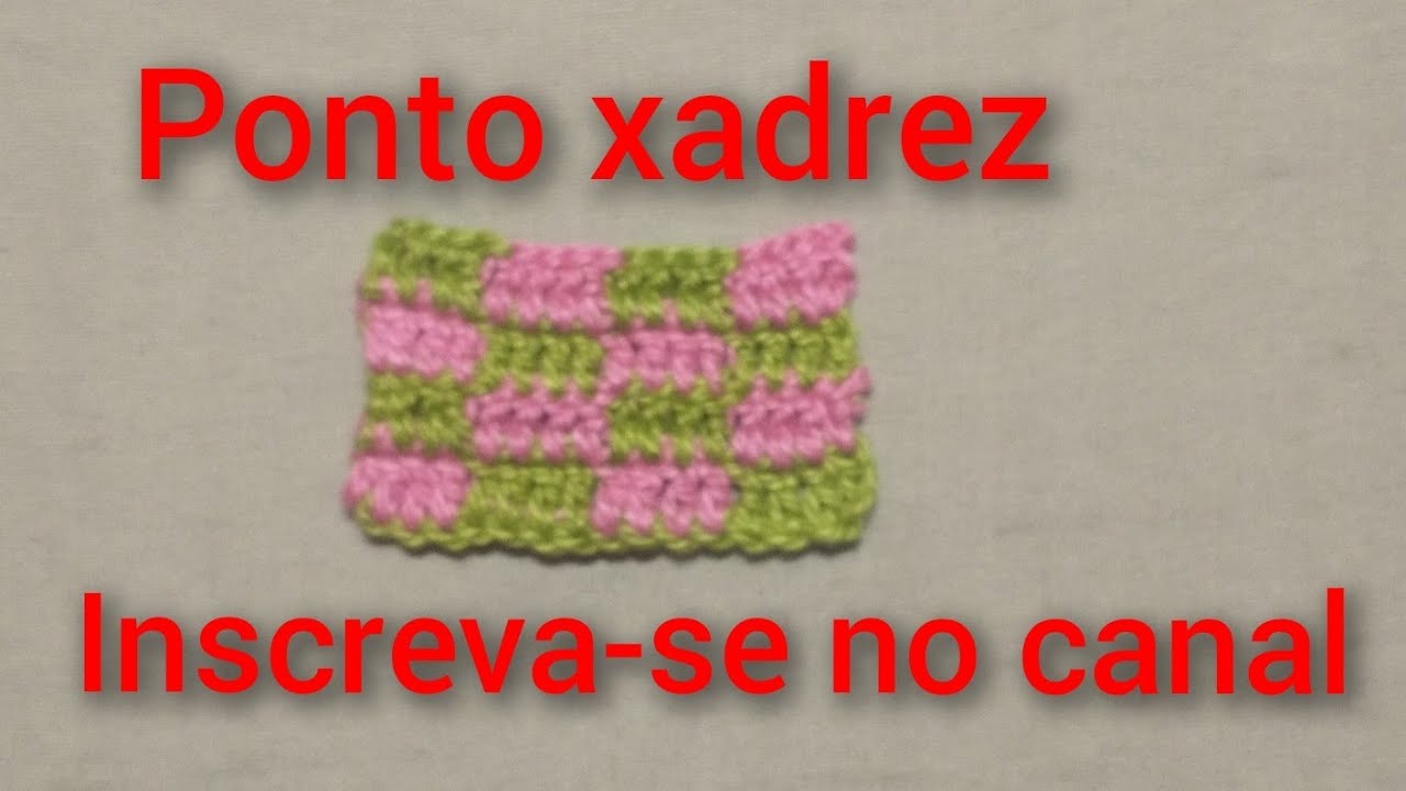 Ponto Xadrez de Crochê #tutorial #crochet #croche #crochettiktok #howt