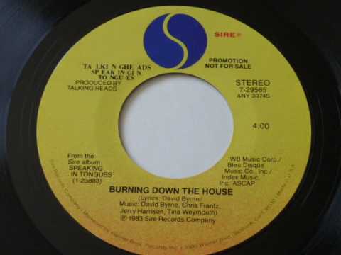 Talking Heads - Burning Down The House 45rpm promo - YouTube