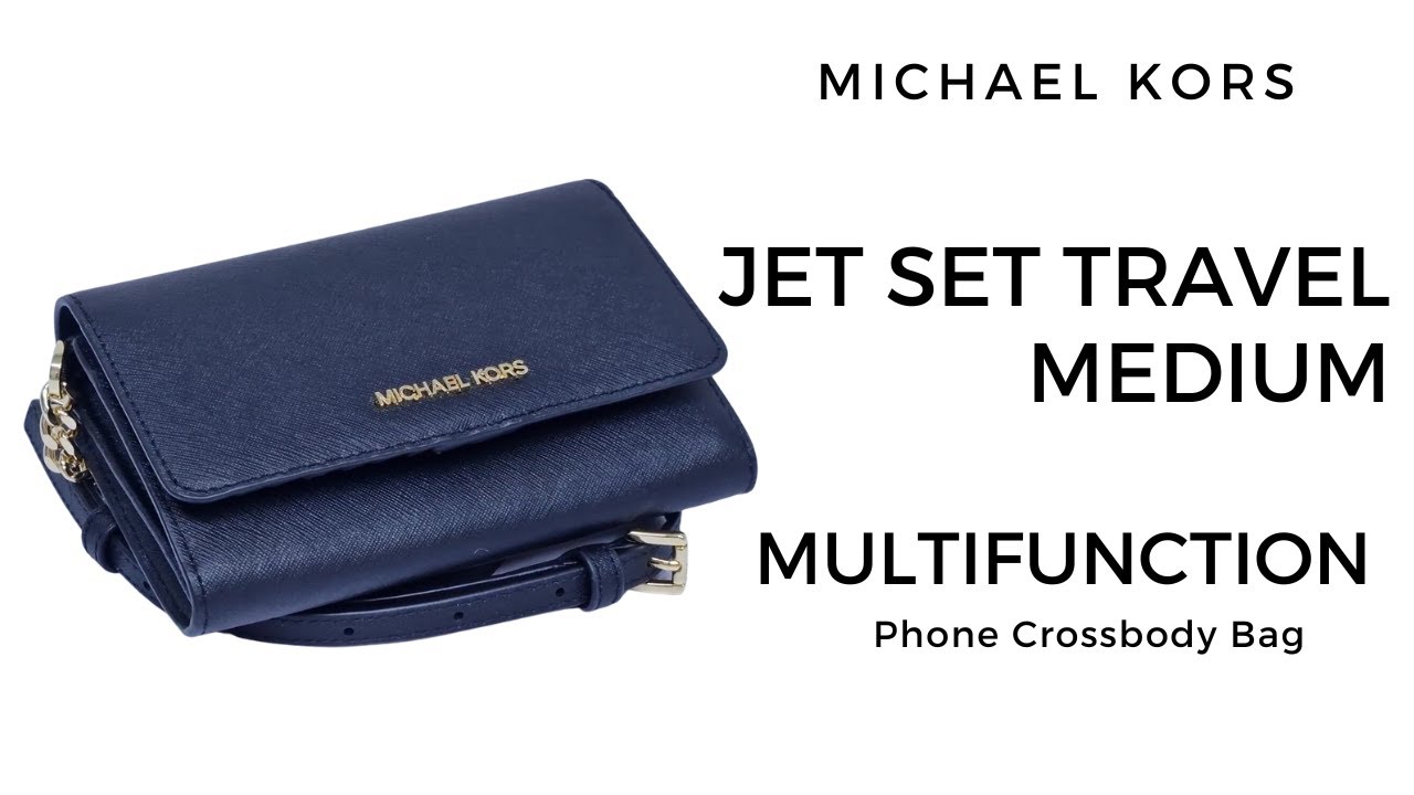 Michael Kors Jet Set  Travel Medium Multifunction Phone Crossbody