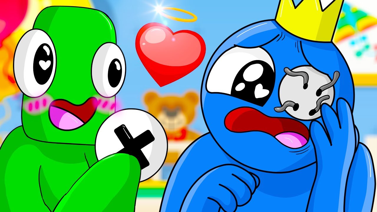 Kawaii Attack Meme (Flash) (Rainbow Friends) (Blue x Green