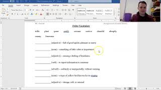 Trifles Vocabulary