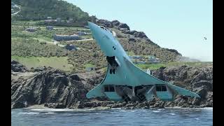 Concorde Take Off, Saba Airport, Tncs