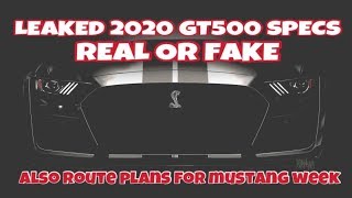 My take on the leaked 2020 gt500 specs!
