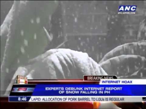 Snow falling in Davao City Philippines