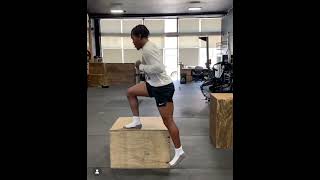 Elevated leg toe taps hustle house