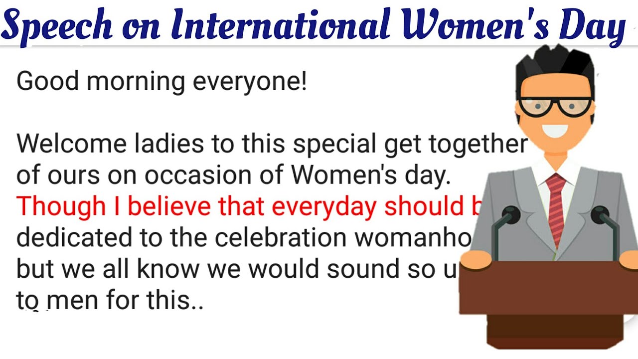 how to write a speech on women's day