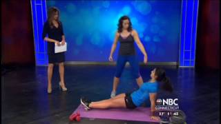 Abs and legs workout on NBC CT News with Emspiration Fitness and Alexia Askitis