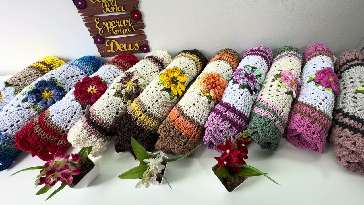 Coleção 10 trilhos de mesa finalizada! Venha conferir todas essas combinações de cores!🌺🌸🌼🌺🌸🌼