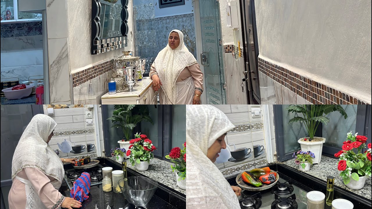 روتين في داري🧹🧺تحضير وجبة للعشاء كي بنينة متراطوهاش🥲🥲🥲