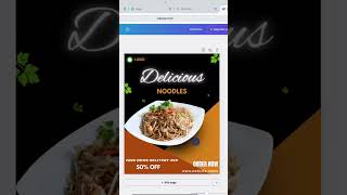 social media post design #canvadesign #canva #shorts #noodles