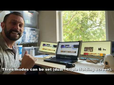 Review LIMINK S19 14 Inch Triple Portable Monitor Screen Extender 15-17" Laptop, FHD 1080P Dual