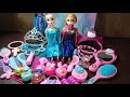 Hello kitty/8:07 Minutes Satisfying with Unboxing Princess ELsa / Princess Ana and Beauty set/ASMR