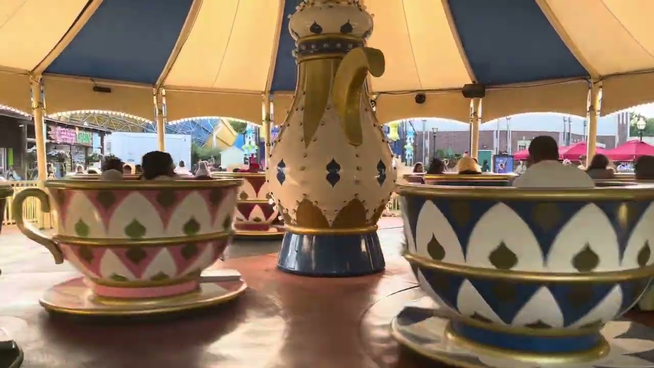 Teacups off Ride POV Six Flags New England 8/22/2024 