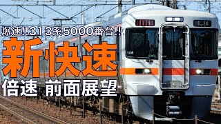 【倍速 前面展望】313系5000番台 新快速 大垣～豊橋【Japanese Train driver’s Cabview Time lapse】