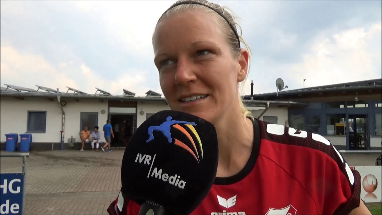 Interview with SC Sand player Diane  Caldwell after the first Testmatch against the  boys of FV Ötig