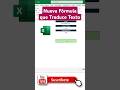 Nueva fórmula que traduce texto #excel #aprender #tutorial #viral #shorts #fyp