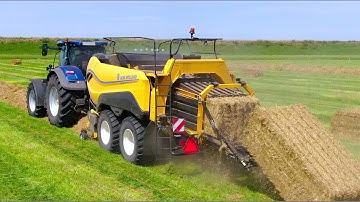 Baling Grass Seed Hay and Straw | New Holland T7.315 + BigBaler 1290 High Density