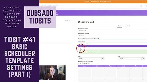 Dubsado Tidbit #41: Basic Scheduler Template Settings (Part 1)