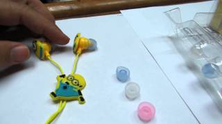Review of Despicable me 3.5mm In-ear Earphone with Cute Minios Figure