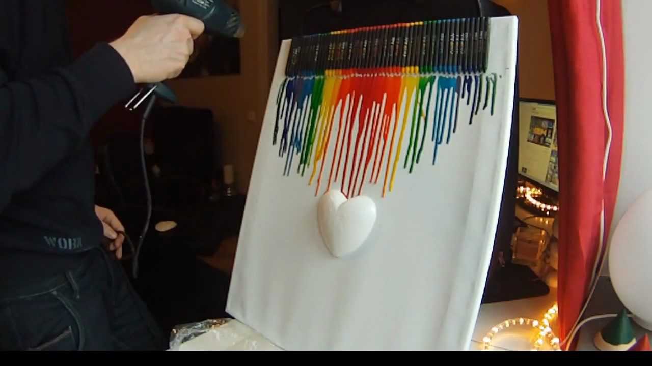 Crayon Melting Over A Heart Crayon Melting Over A Heart