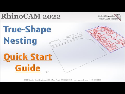 RhinoCAM 2022 True Shape Nesting Quick Start