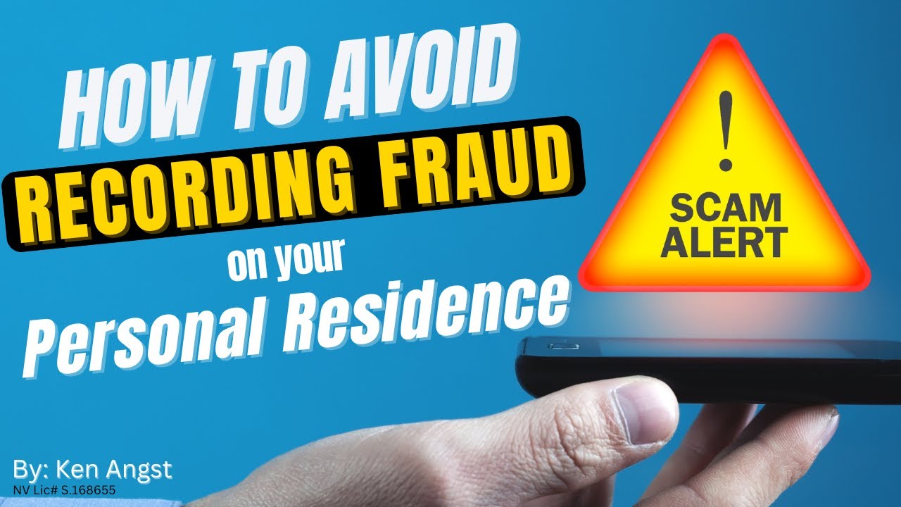 How to avoid recording fraud on your personal residence Washoe County