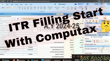 ITR Filling For A.Y 2024-25 With Computax...🤔 #R&K