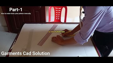 Basic Pant Pattern Making manually || Part 1 ||  gcadsolution || How to make manual pant pattern ?